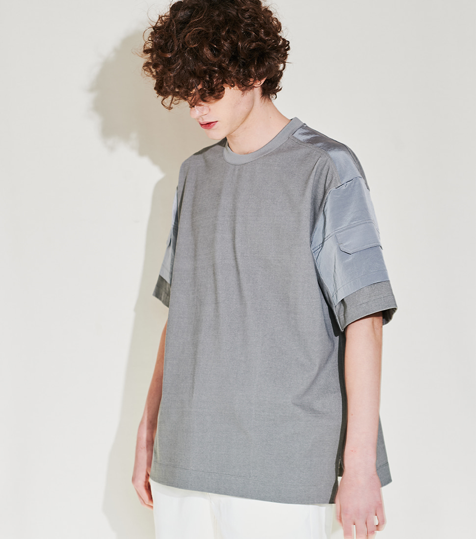 Woven Patch Short Sleeve T-shirt DBMTOTS2114