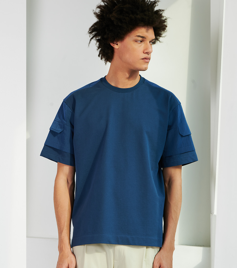 Woven Patch Short Sleeve T-shirt DBMTOTS2115