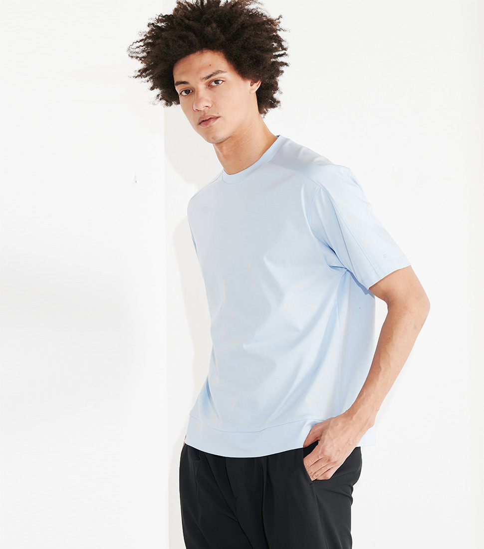 Silket Round Short Sleeve Overfit T-shirt DBMTOTS2101