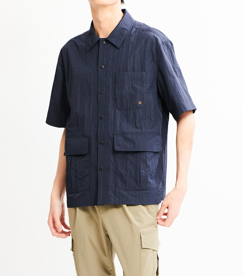 Outer type full open short sleeve shirt DBMTOWS2116
